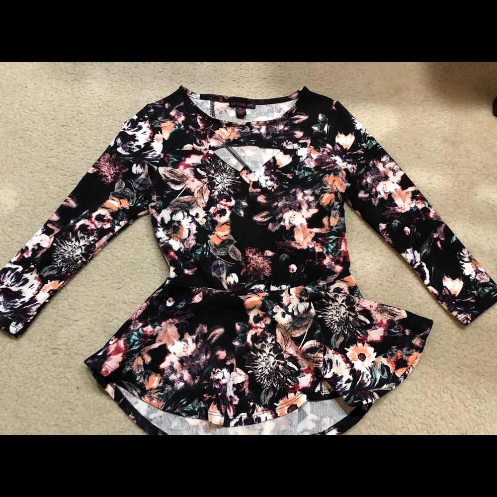 Material Girl Floral Long-sleeve Shirt